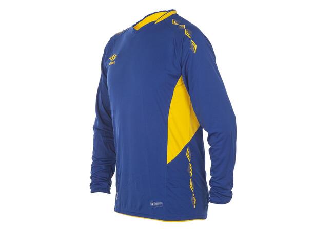 UMBRO UX-1 Jersey LS Blå/Gul XL Flott langermet spillertrøye 